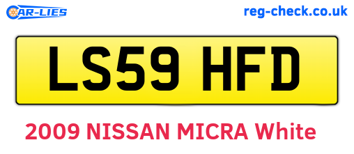 LS59HFD are the vehicle registration plates.
