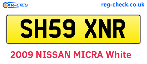 SH59XNR are the vehicle registration plates.