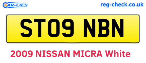 ST09NBN are the vehicle registration plates.