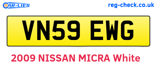 VN59EWG are the vehicle registration plates.
