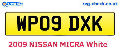WP09DXK are the vehicle registration plates.