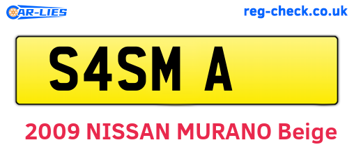 S4SMA are the vehicle registration plates.