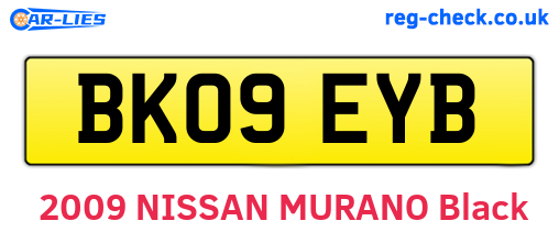BK09EYB are the vehicle registration plates.