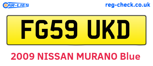 FG59UKD are the vehicle registration plates.