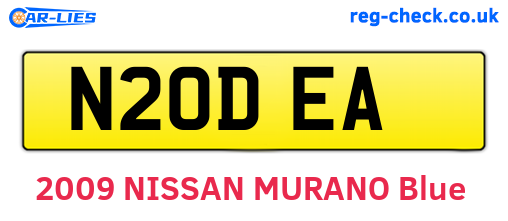 N20DEA are the vehicle registration plates.