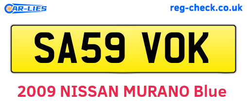 SA59VOK are the vehicle registration plates.