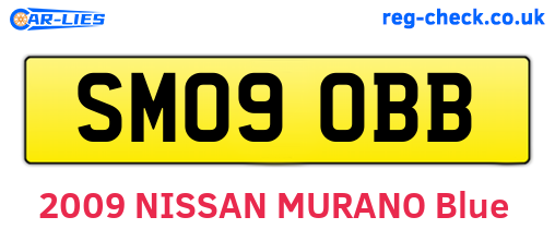 SM09OBB are the vehicle registration plates.