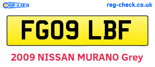 FG09LBF are the vehicle registration plates.