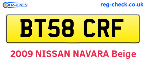 BT58CRF are the vehicle registration plates.