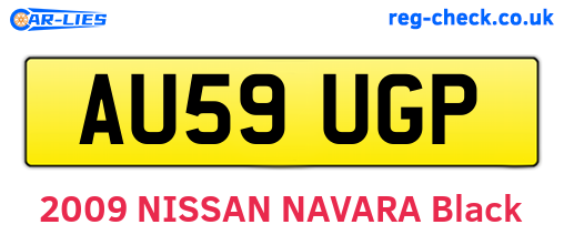 AU59UGP are the vehicle registration plates.