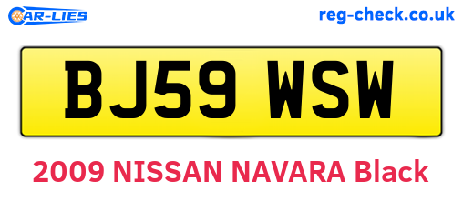 BJ59WSW are the vehicle registration plates.