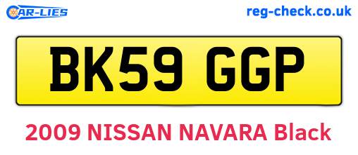 BK59GGP are the vehicle registration plates.