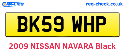 BK59WHP are the vehicle registration plates.