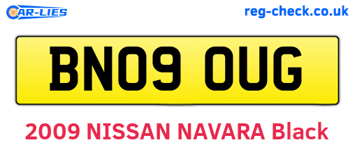 BN09OUG are the vehicle registration plates.