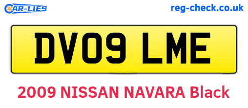 DV09LME are the vehicle registration plates.
