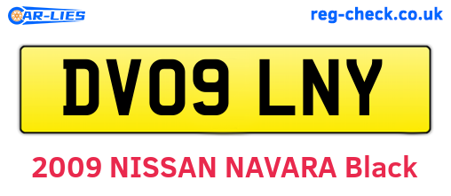 DV09LNY are the vehicle registration plates.