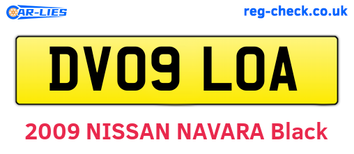 DV09LOA are the vehicle registration plates.