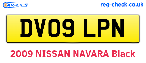 DV09LPN are the vehicle registration plates.