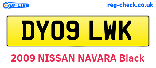 DY09LWK are the vehicle registration plates.