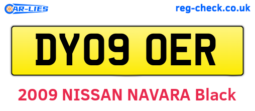DY09OER are the vehicle registration plates.