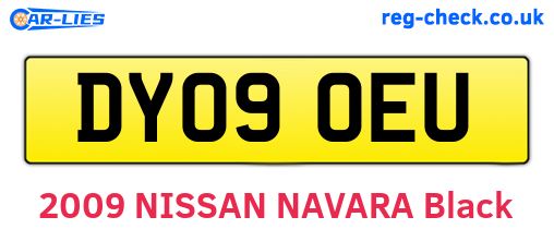 DY09OEU are the vehicle registration plates.