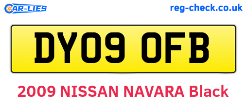 DY09OFB are the vehicle registration plates.
