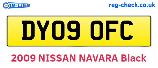 DY09OFC are the vehicle registration plates.