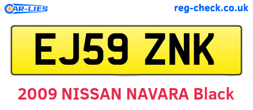 EJ59ZNK are the vehicle registration plates.