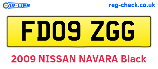 FD09ZGG are the vehicle registration plates.