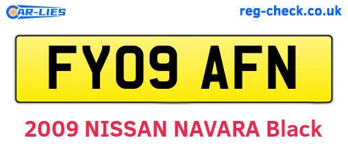 FY09AFN are the vehicle registration plates.