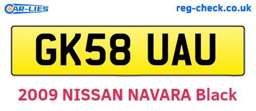 GK58UAU are the vehicle registration plates.
