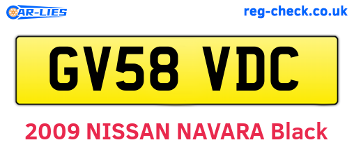 GV58VDC are the vehicle registration plates.