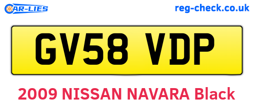 GV58VDP are the vehicle registration plates.