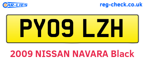 PY09LZH are the vehicle registration plates.