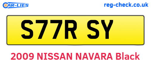 S77RSY are the vehicle registration plates.