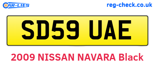 SD59UAE are the vehicle registration plates.