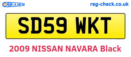 SD59WKT are the vehicle registration plates.