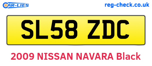 SL58ZDC are the vehicle registration plates.