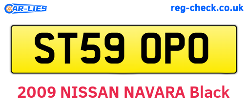 ST59OPO are the vehicle registration plates.