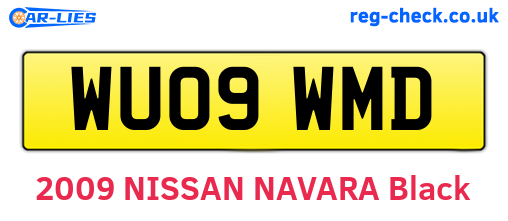 WU09WMD are the vehicle registration plates.