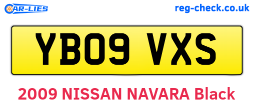 YB09VXS are the vehicle registration plates.