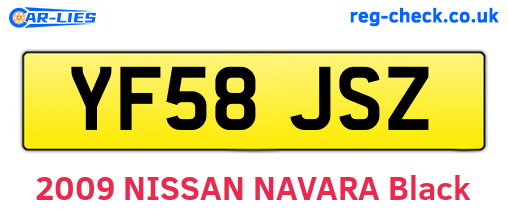 YF58JSZ are the vehicle registration plates.
