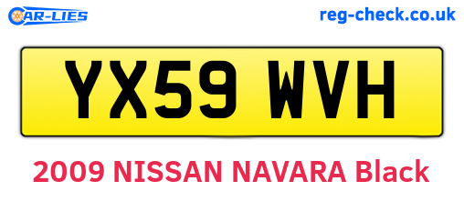 YX59WVH are the vehicle registration plates.