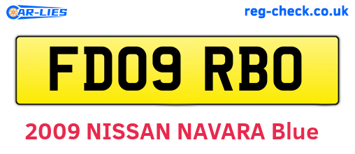 FD09RBO are the vehicle registration plates.