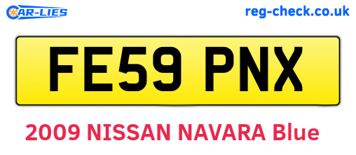 FE59PNX are the vehicle registration plates.