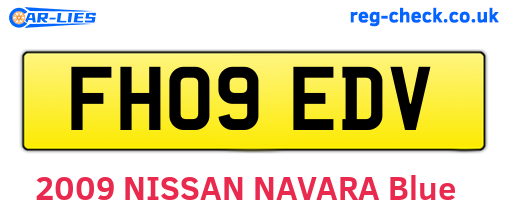 FH09EDV are the vehicle registration plates.