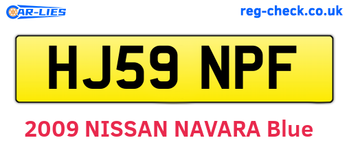 HJ59NPF are the vehicle registration plates.