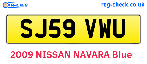 SJ59VWU are the vehicle registration plates.