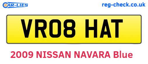 VR08HAT are the vehicle registration plates.