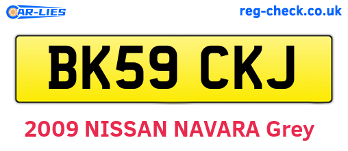 BK59CKJ are the vehicle registration plates.